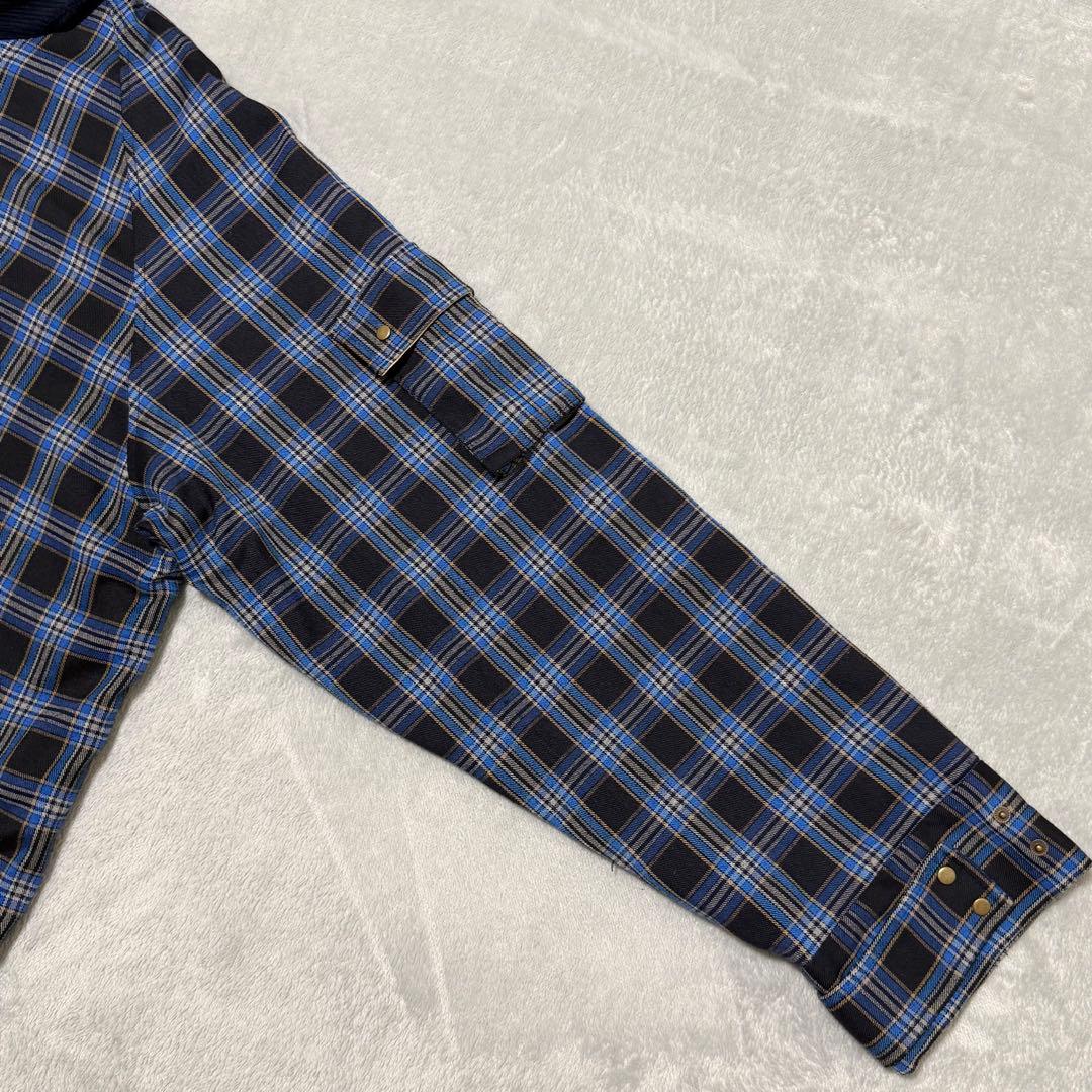 【完売品】TINA : JOJUN チェック柄　ハンティングジャケット　ブルー