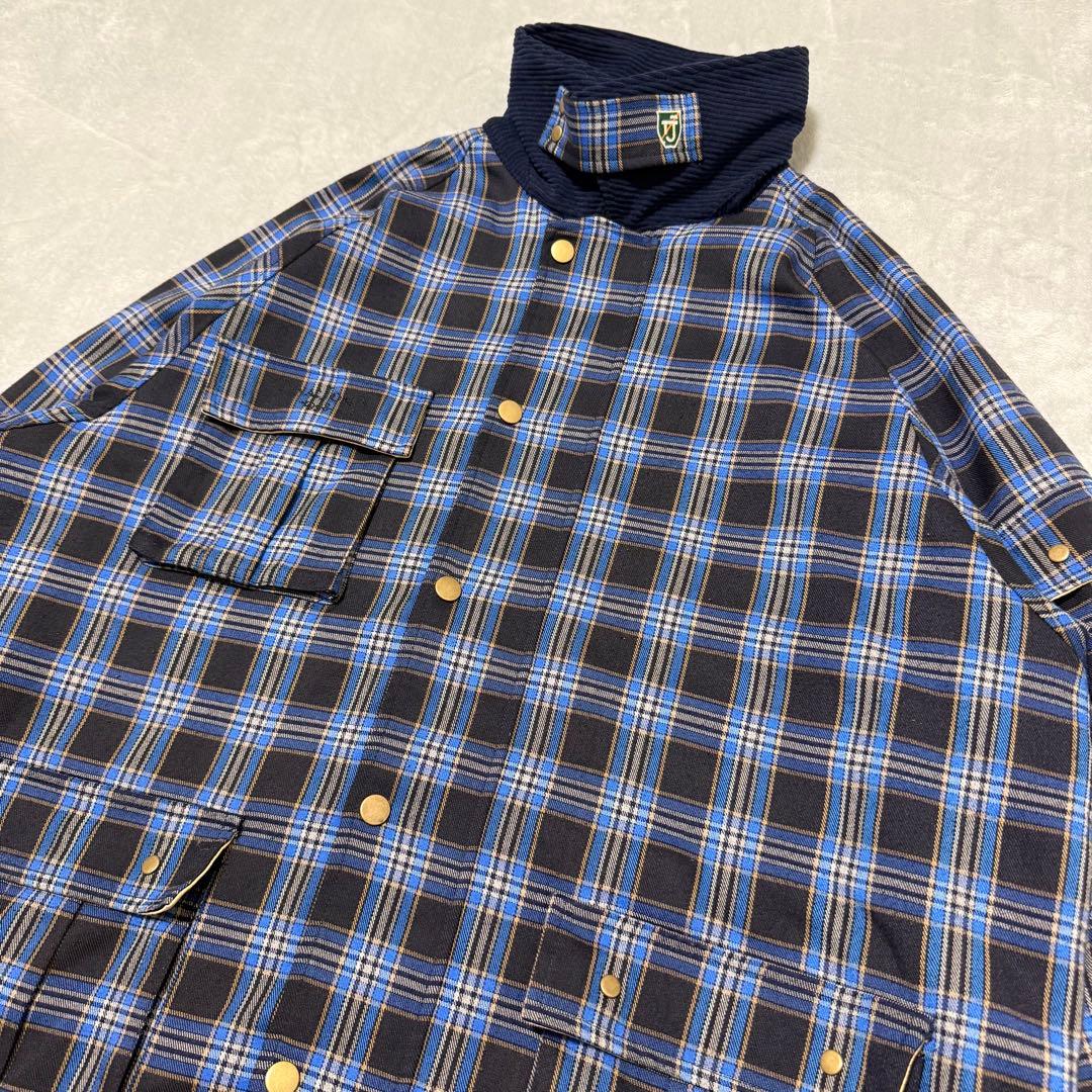 【完売品】TINA : JOJUN チェック柄　ハンティングジャケット　ブルー