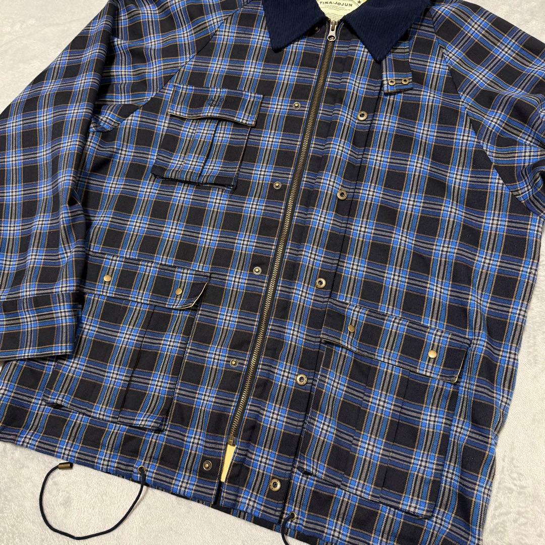 【完売品】TINA : JOJUN チェック柄　ハンティングジャケット　ブルー