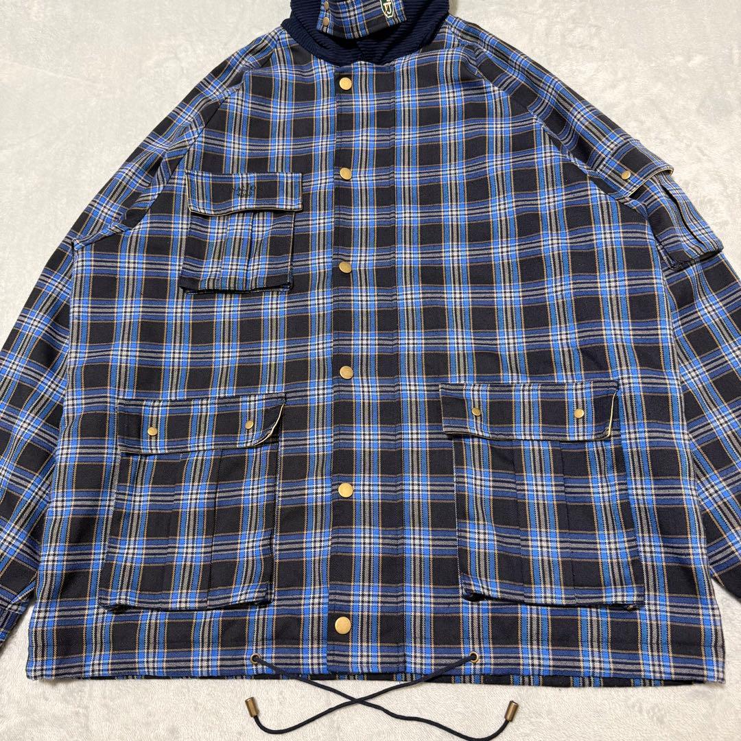 【完売品】TINA : JOJUN チェック柄　ハンティングジャケット　ブルー