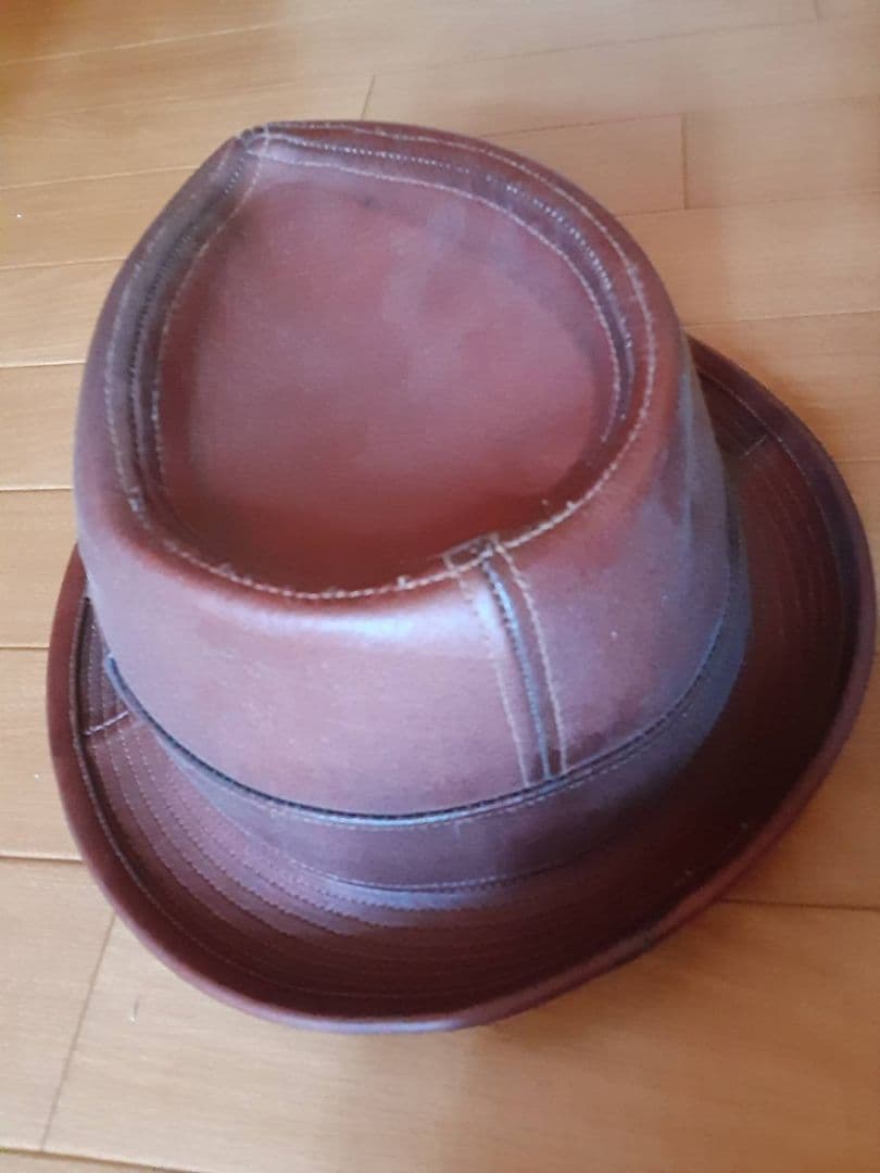ハット　レザー　ニューヨークハット　カシラ　サイズ61センチ　バイカー