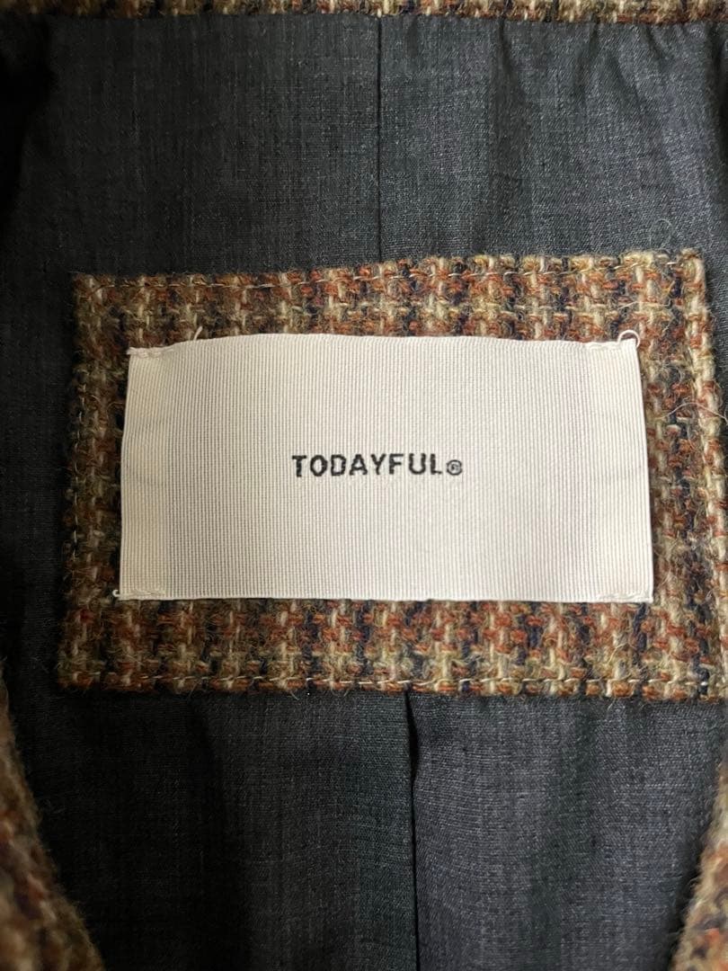 todayful ウールチェックジャケット　38