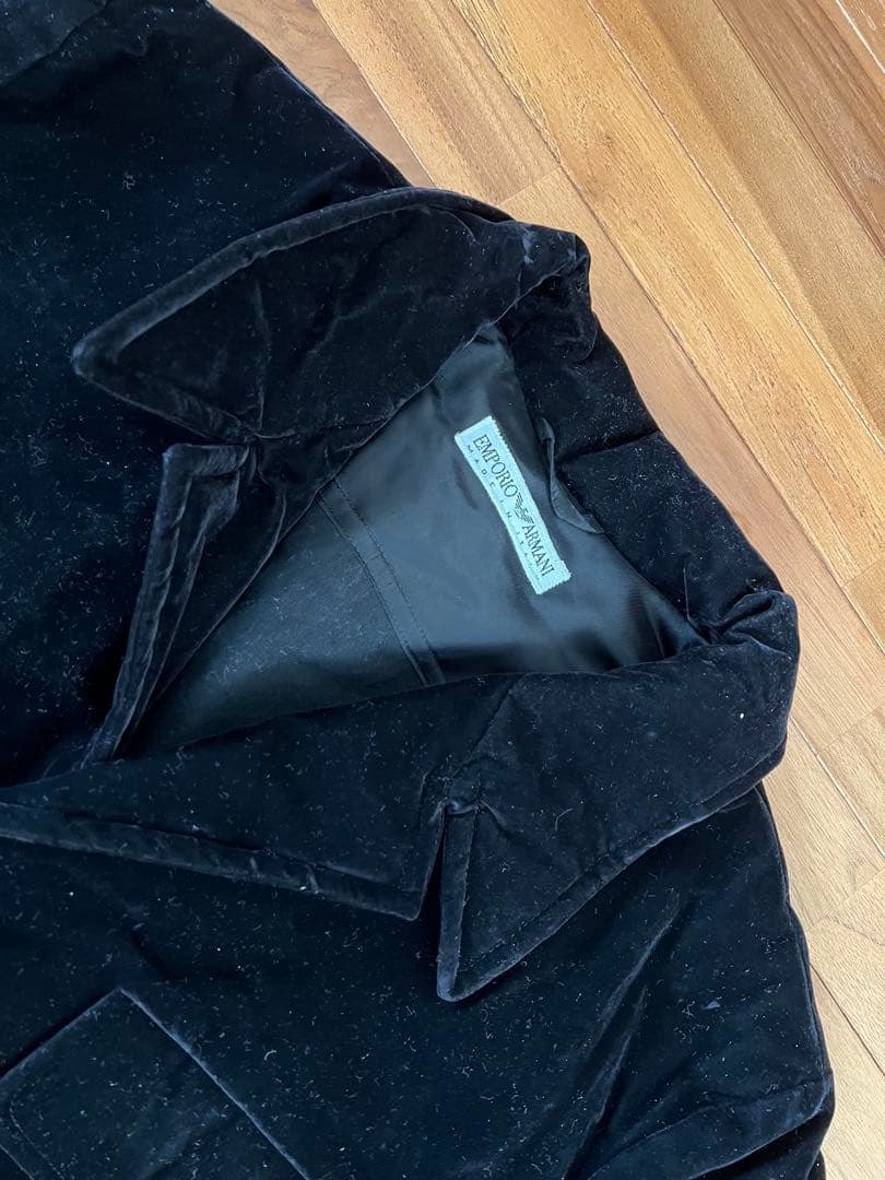 エンポリオアルマーニ 黒 コーデュロイジャケット