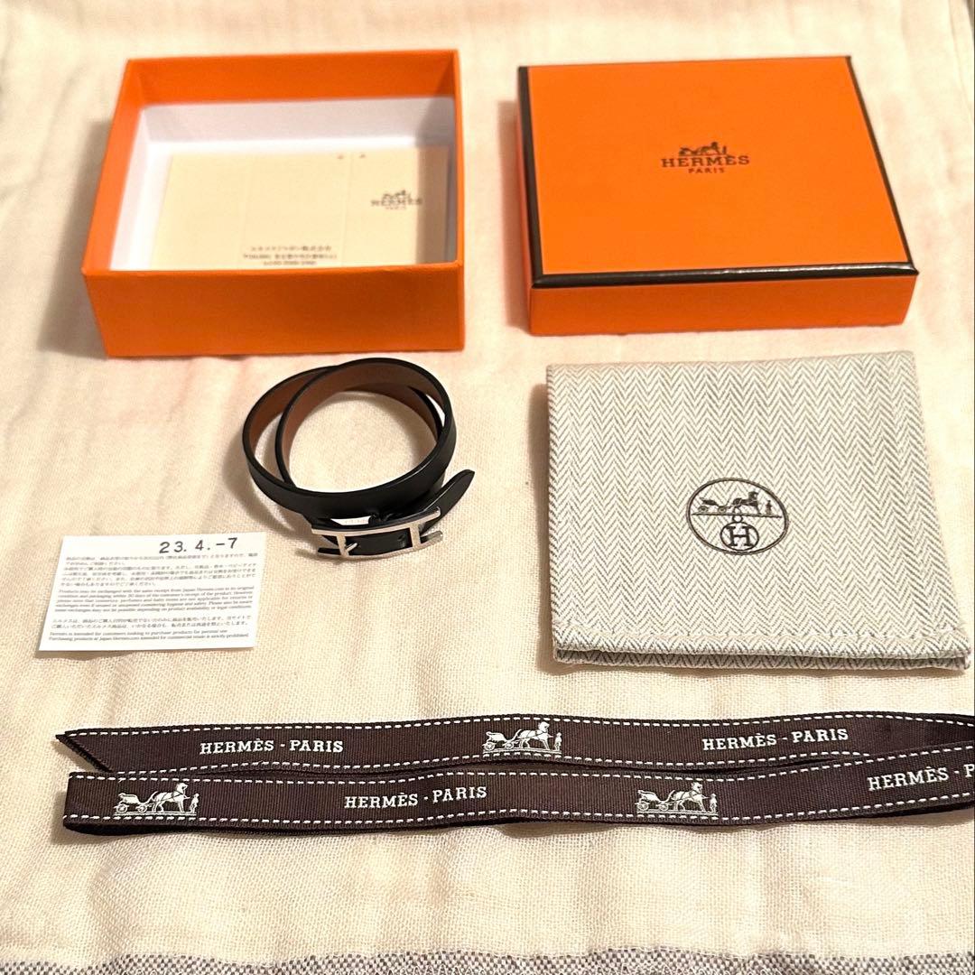 HERMES レザーブレスレット 《ビーアピ》 ドゥブルトゥール
