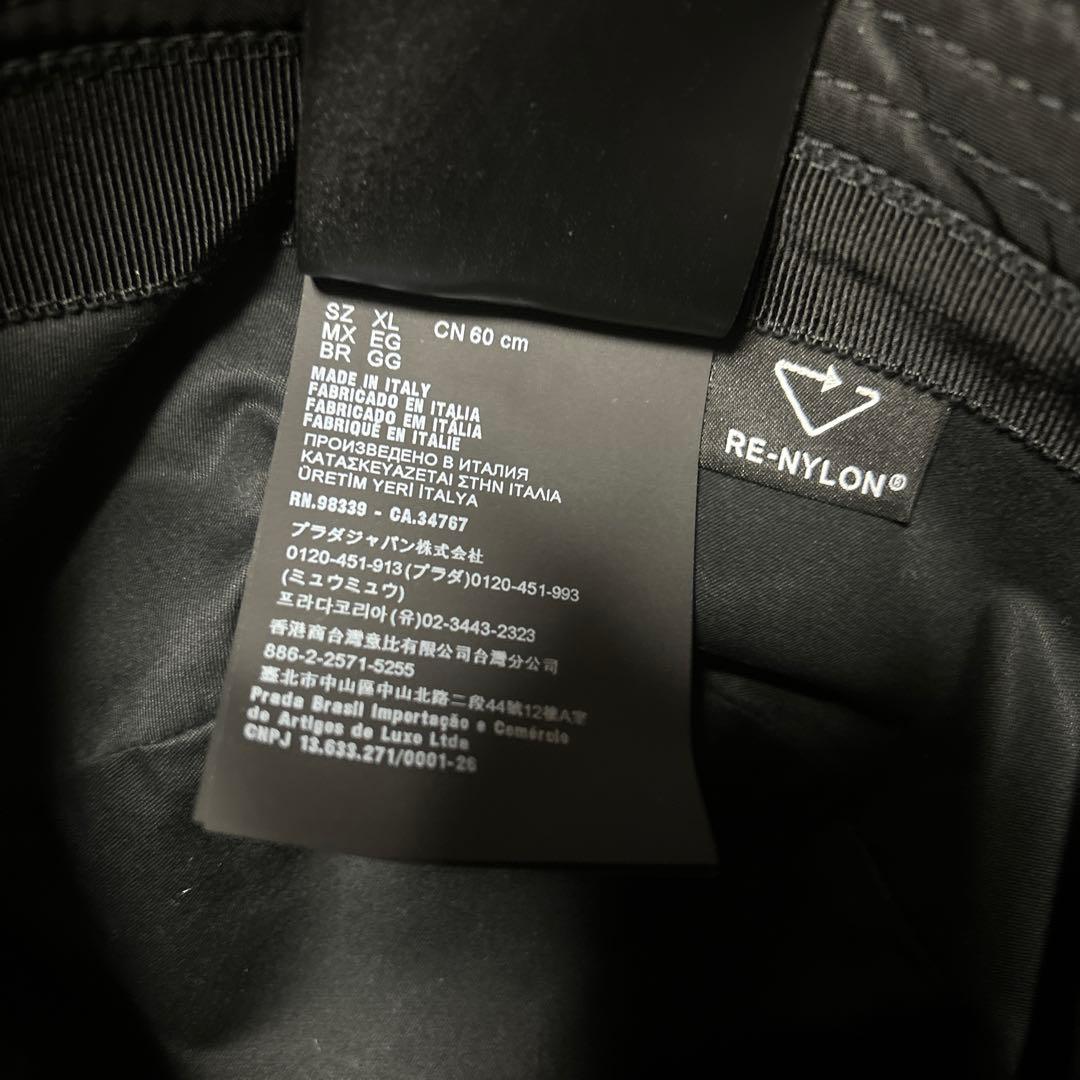 PRADA ブラック バケットハット　XL