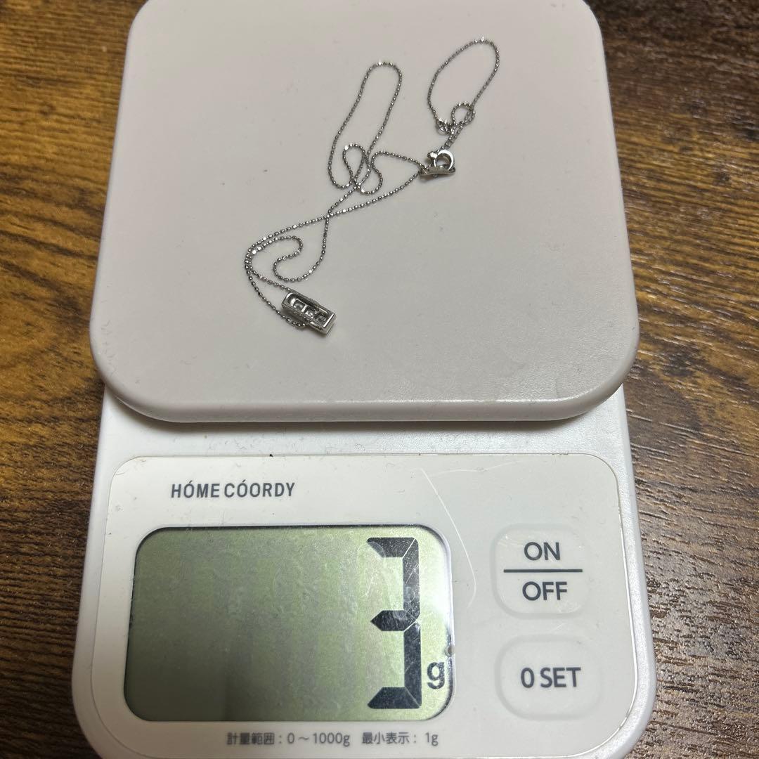 シンプル シルバー チェーンネックレス　pt850