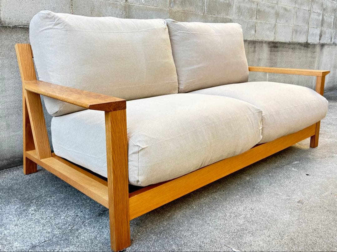 【超美品】無印良品 ソファ本体 フェザーポケットコイル 2.5シーター