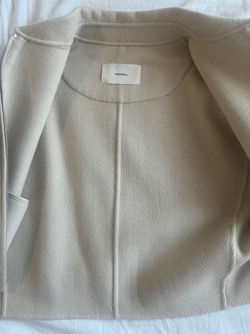 TODAYFUL アイボリー Wool Zip Blouson 36