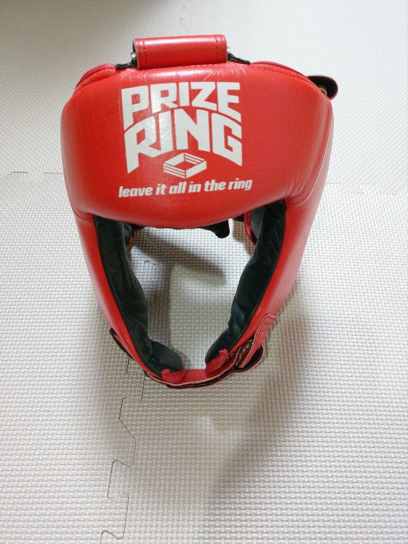 試着のみ　本革製　プライズリング　ヘッドギア　L