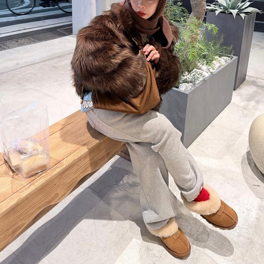 【Mi】leinwande Vegan Fur Jacket ブラウン