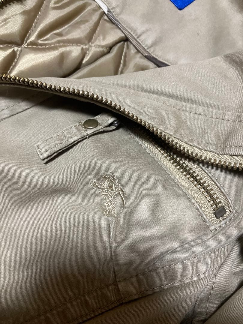 楽一番公式アカウント01バーバリーブルーレーベル ベージュモッズコート