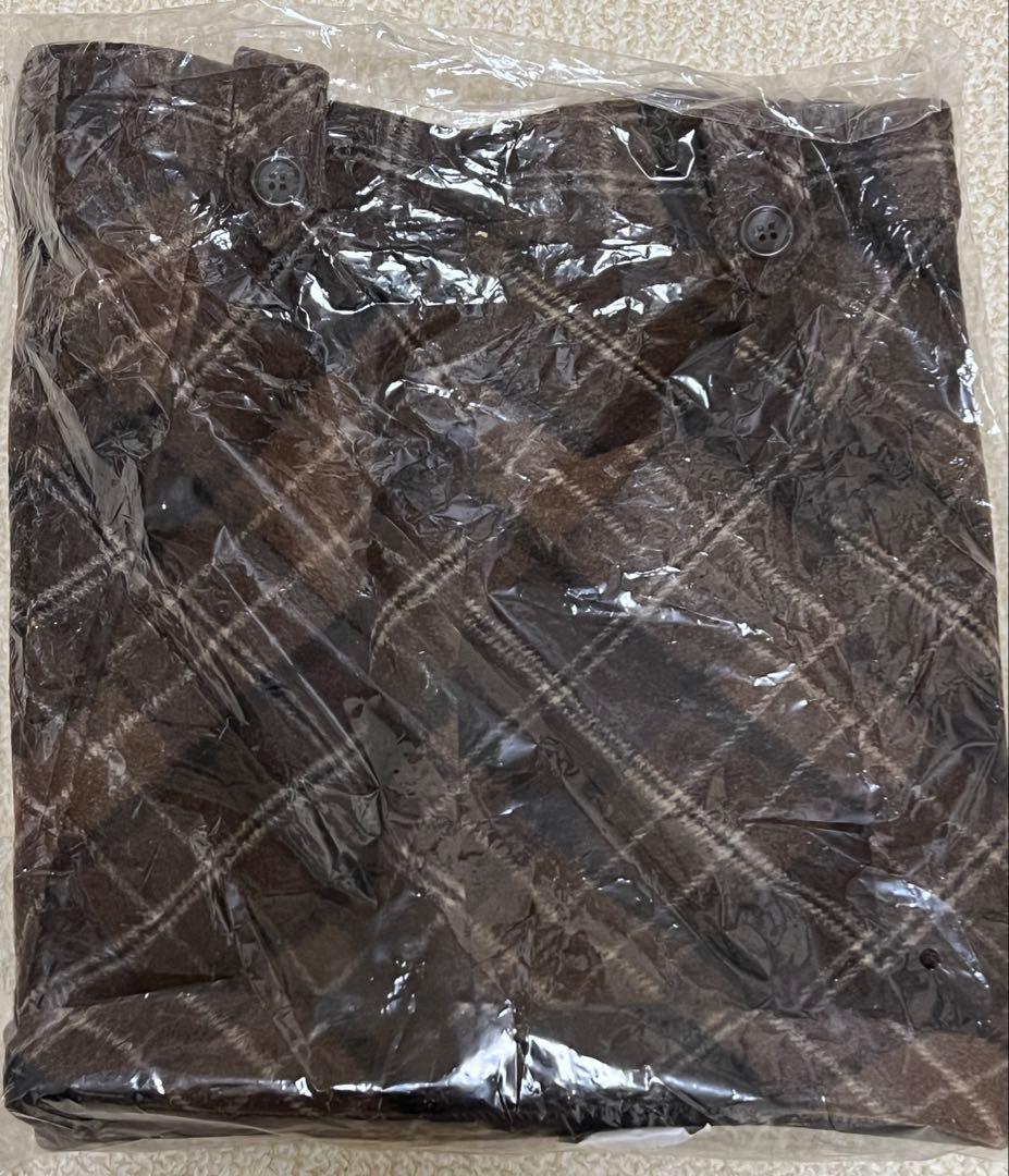 【新品】Ribbon check mini pants ブラウン色 サイズS