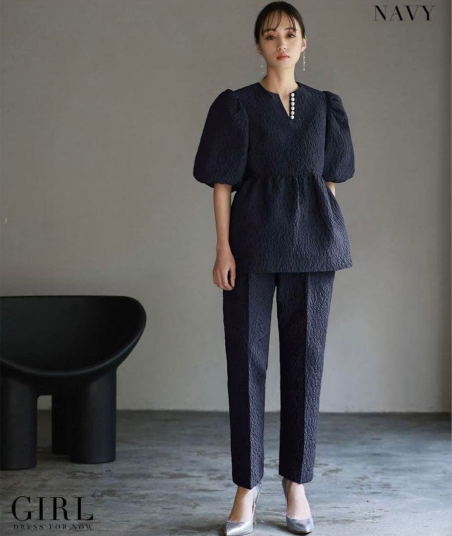 結婚式　お呼ばれ　パンツ　セットアップ