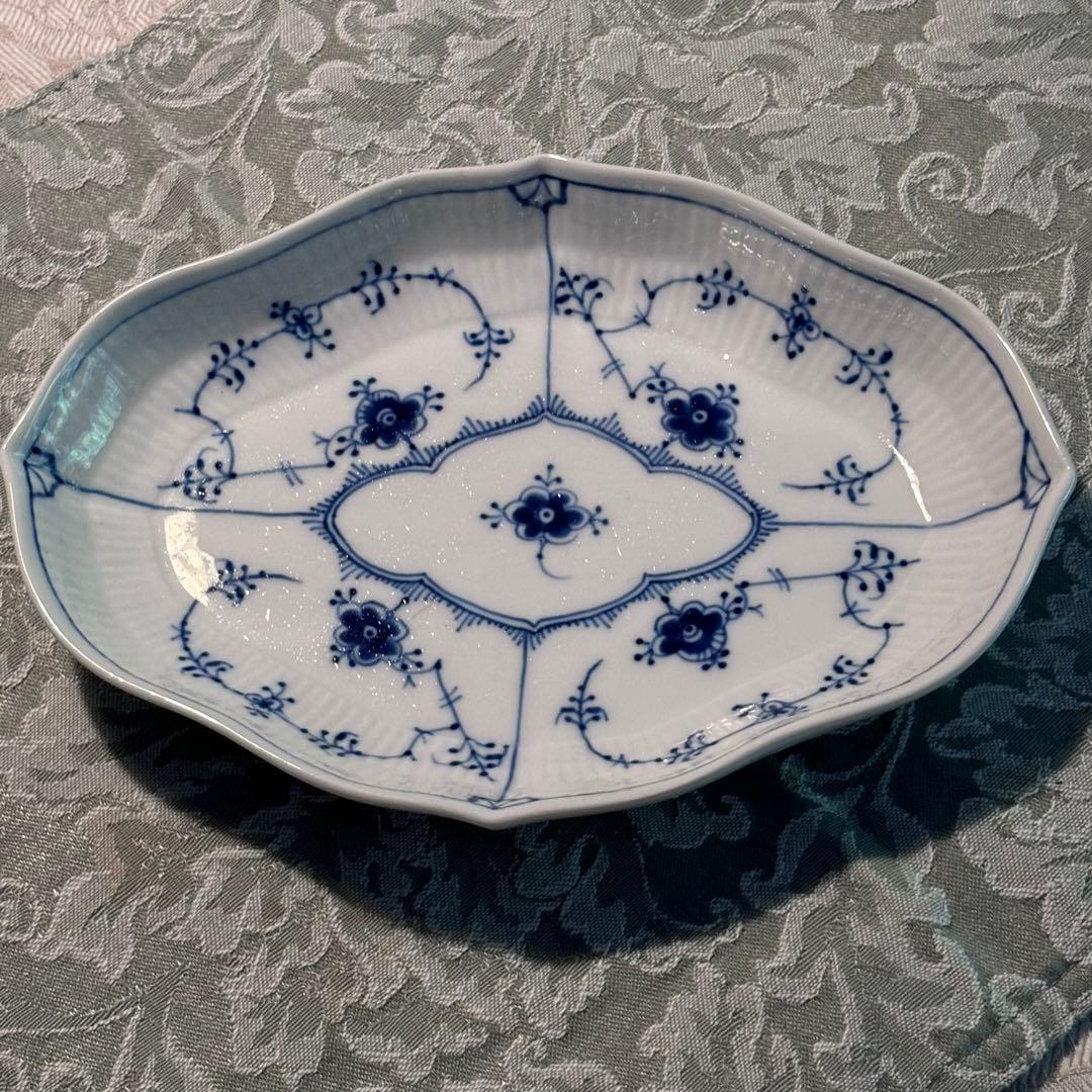 ロイヤルコペンハーゲン ブルーフルーテッドプレイン 菱 形ディッシュ