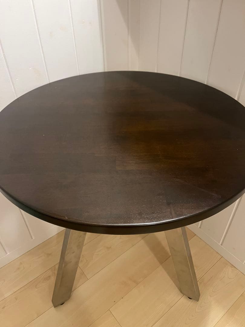 カナデモノ　THE CAFE TABLE 65cm Black Brown