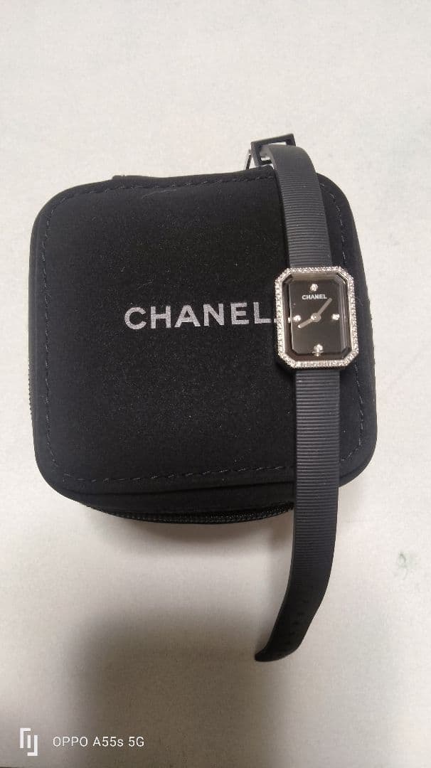 シャネル　プルミエール　ラバー　ダイヤ　【美品】本物正規品✨ブラック　黒