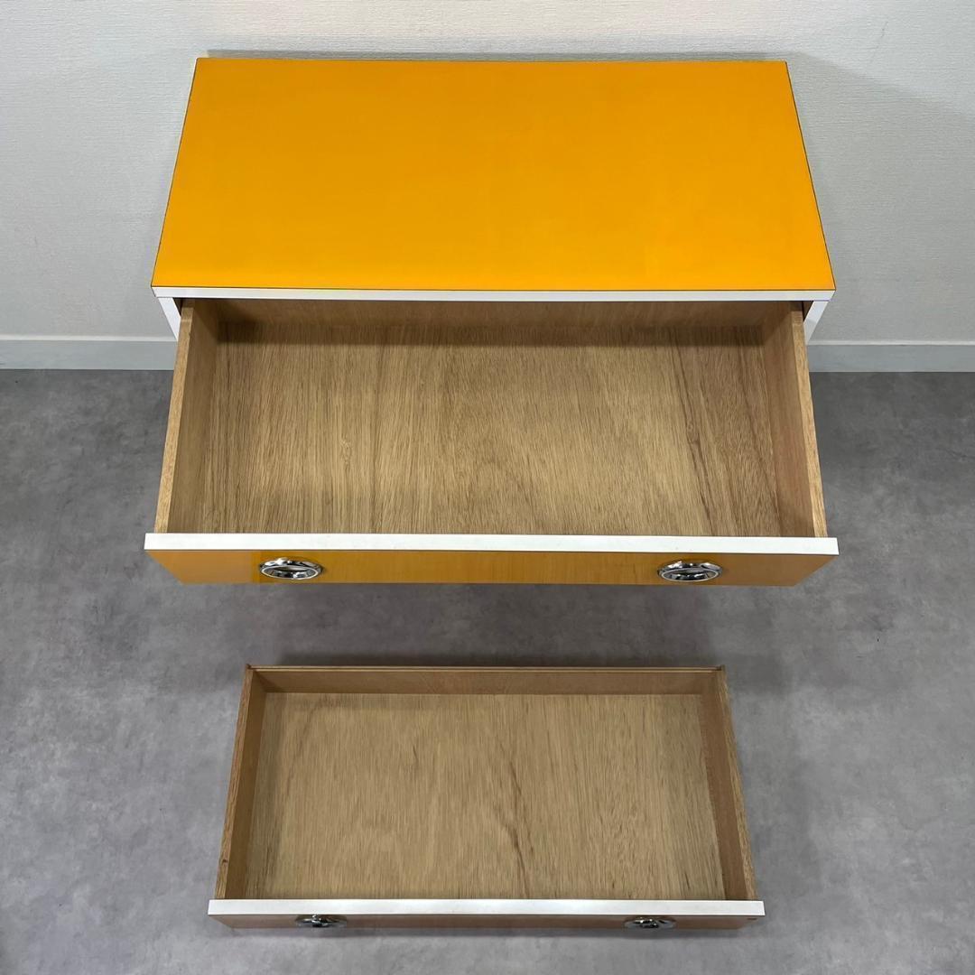 昭和レトロ チェスト オレンジ タンス 4段 引き出し収納 当時物 ヴィンテージ