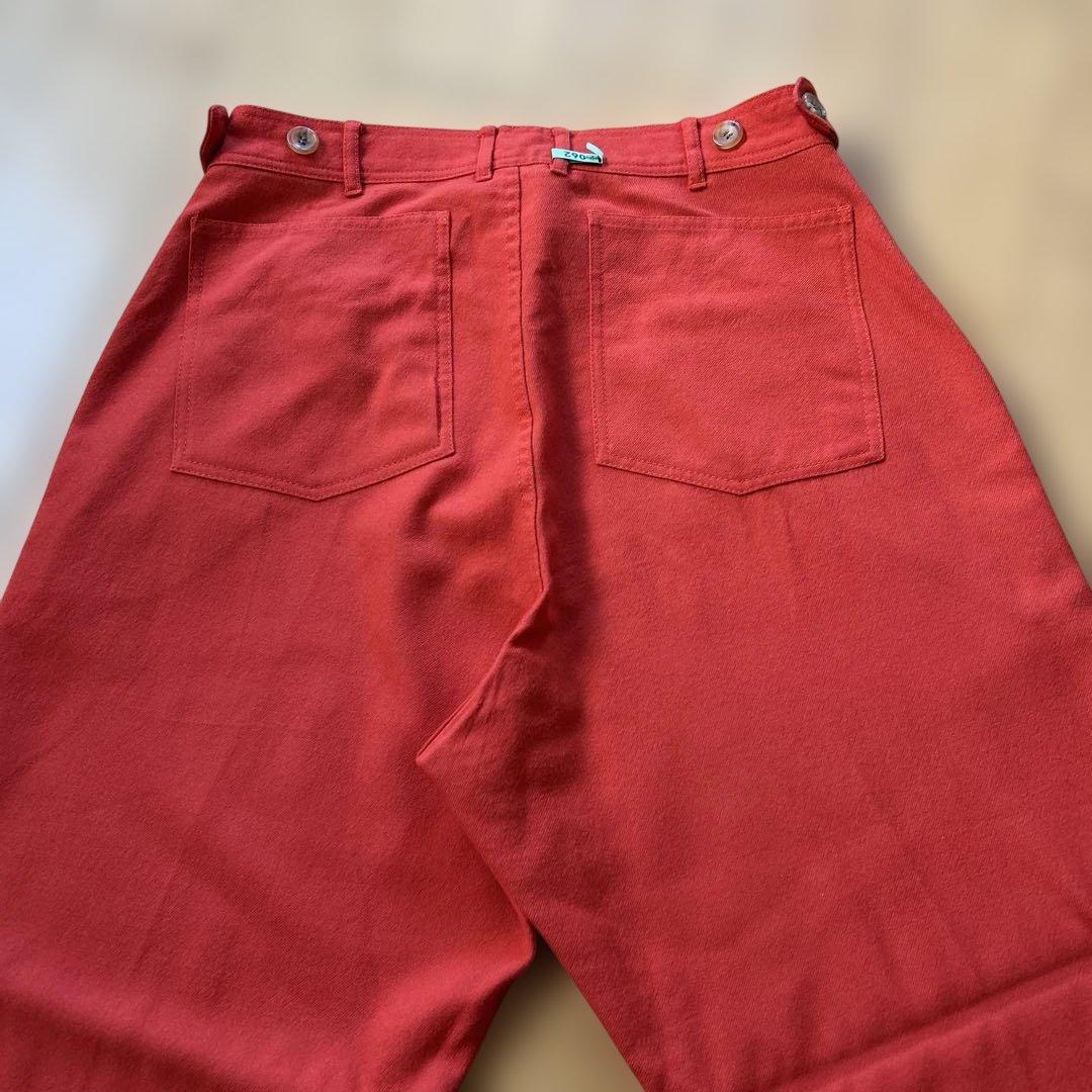a*c様 コムデギャルソン　赤 ワイドレッグ カジュアルパンツ