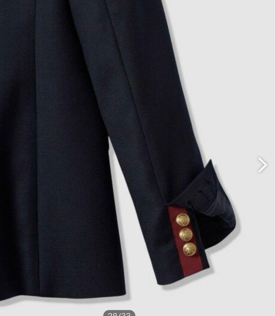 ANAYIウールオックスダブルジャケット38アナイネイビー金ボタン