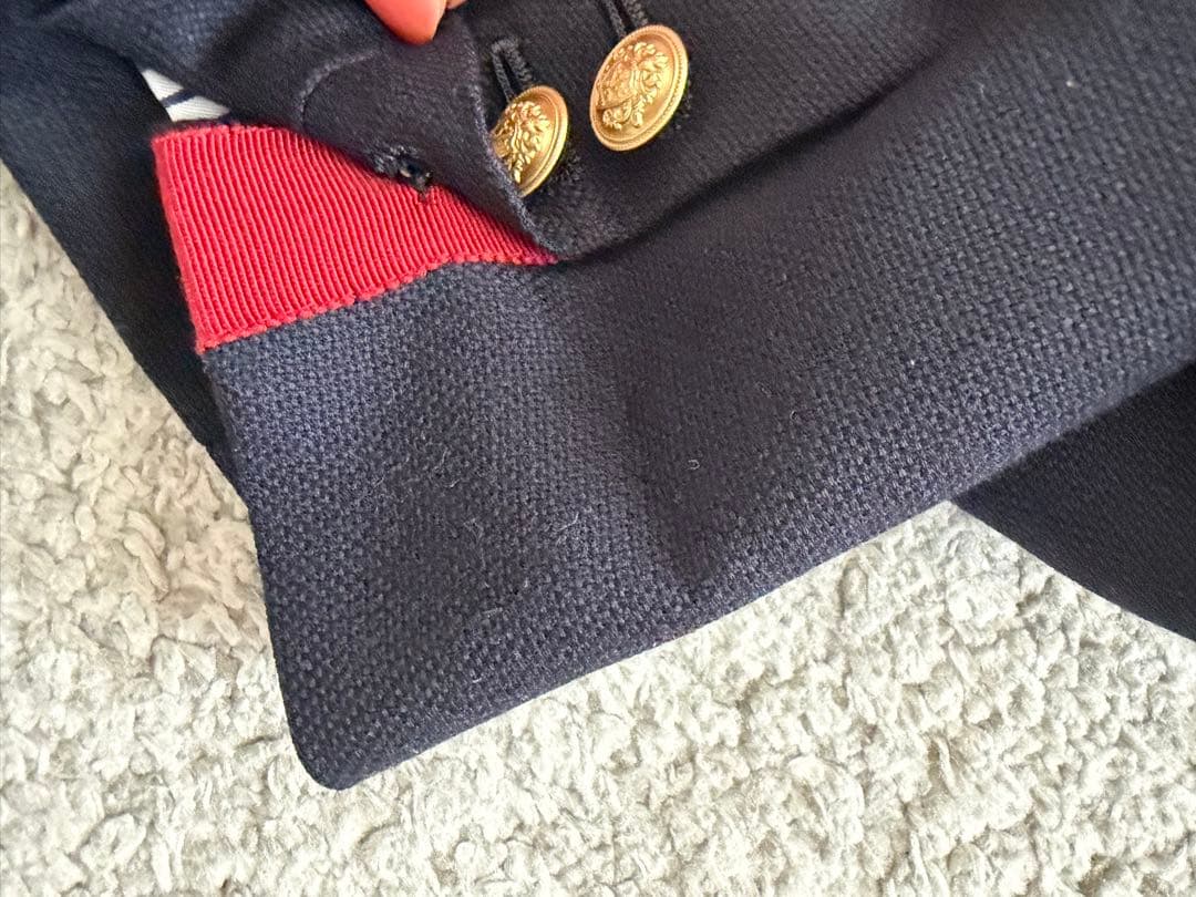 ANAYIウールオックスダブルジャケット38アナイネイビー金ボタン