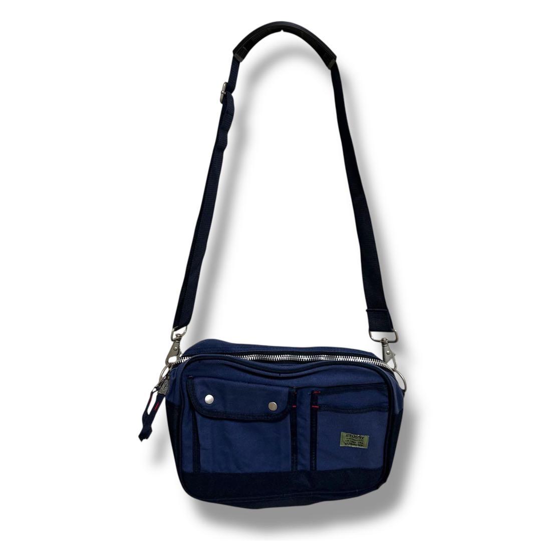 【激レア】OLD STUSSY 90s ショルダーバッグ ヴィンテージ ネイビー