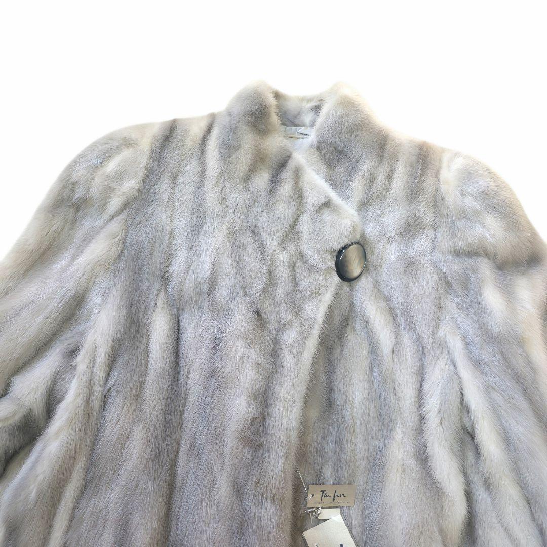 タグ付美品 サファイアミンク ミドル丈 サガミンク ファーコート 本毛皮 LL位