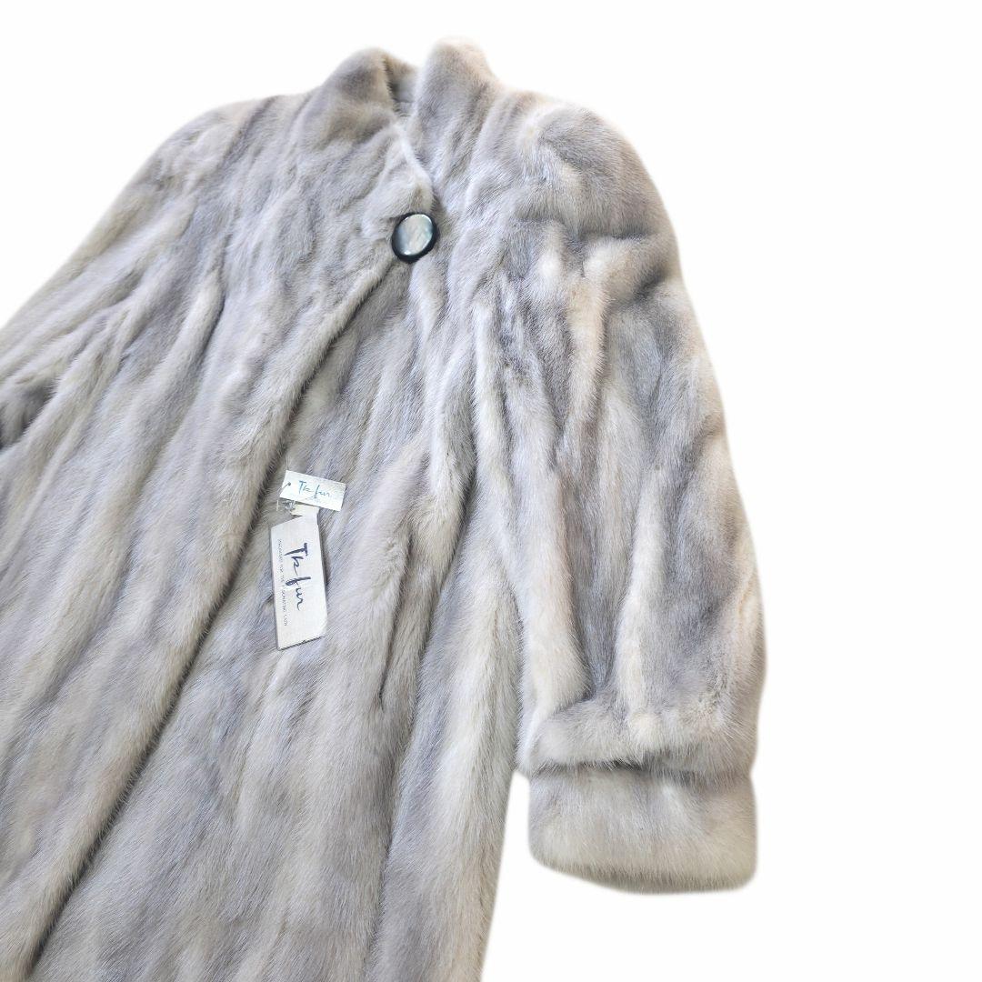 タグ付美品 サファイアミンク ミドル丈 サガミンク ファーコート 本毛皮 LL位