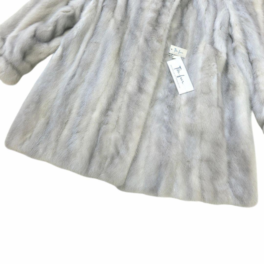 タグ付美品 サファイアミンク ミドル丈 サガミンク ファーコート 本毛皮 LL位