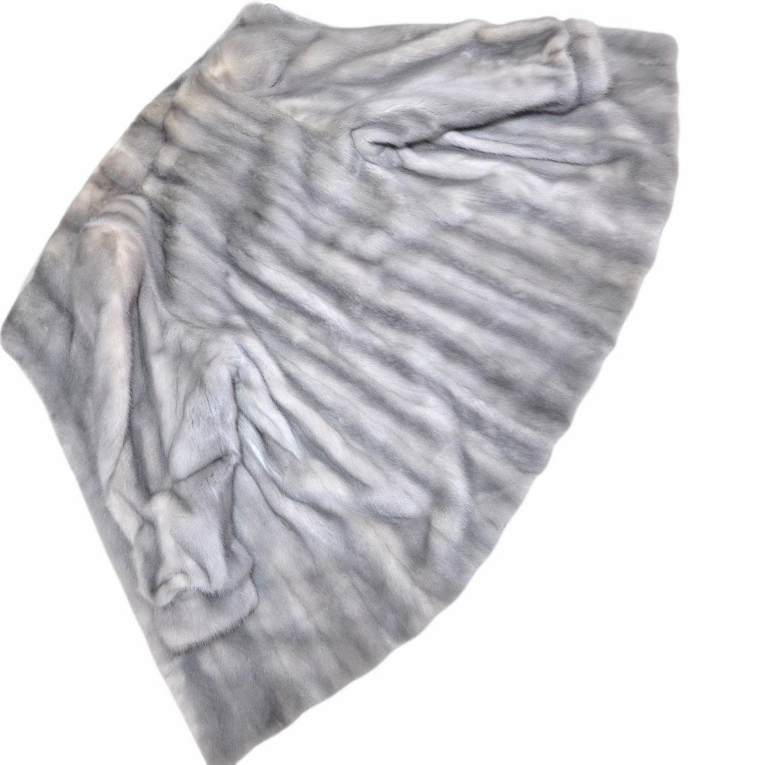 タグ付美品 サファイアミンク ミドル丈 サガミンク ファーコート 本毛皮 LL位