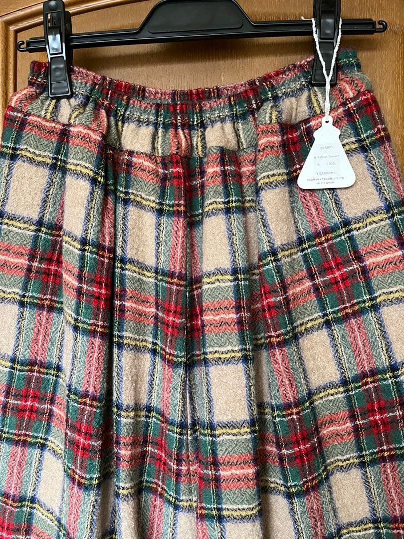 R & D.M.Co- ウールタータンチェックゴムパンツ