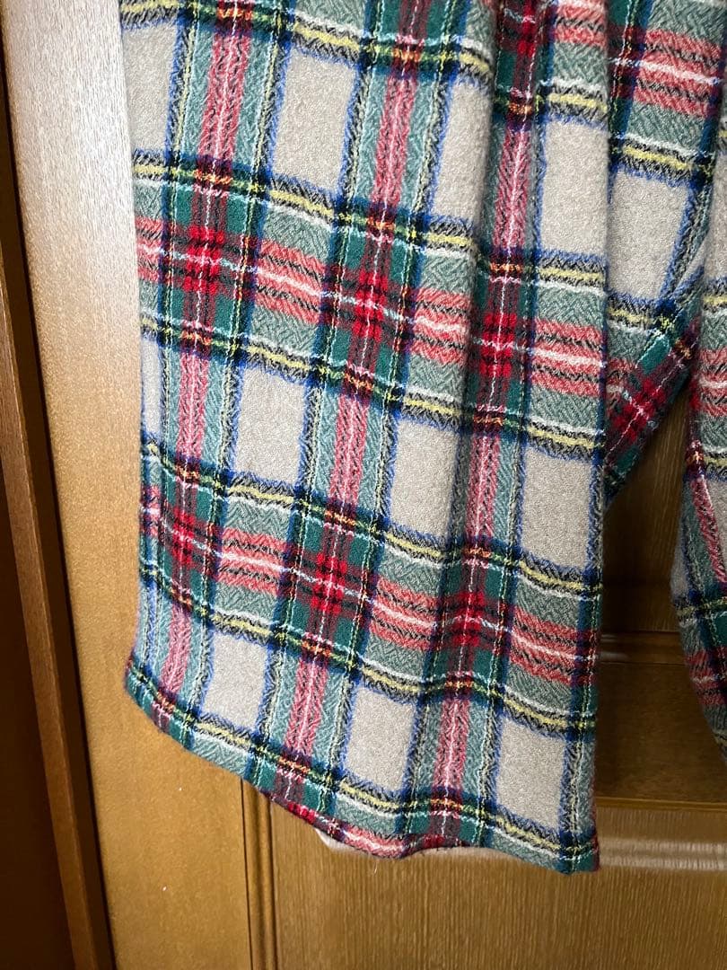 R & D.M.Co- ウールタータンチェックゴムパンツ