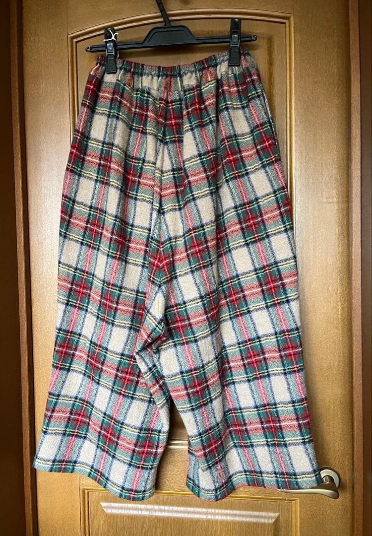 R & D.M.Co- ウールタータンチェックゴムパンツ