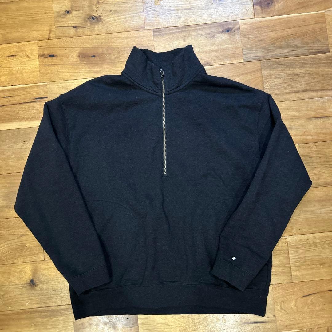 スノーピーク 別注 リサイクルコットン ハーフジップスウェット