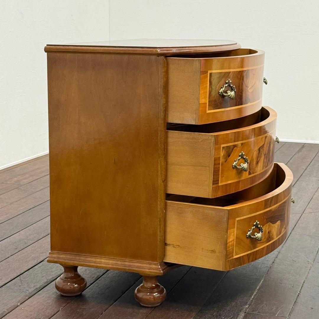 H19K8 イタリア製 象嵌細工 3段チェスト