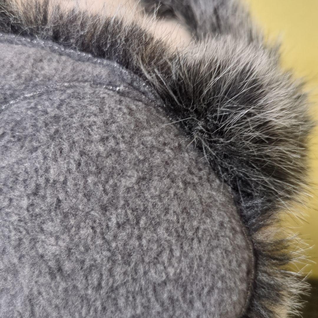 カシラ　猫デザイン ベレー帽 グレー ピンク