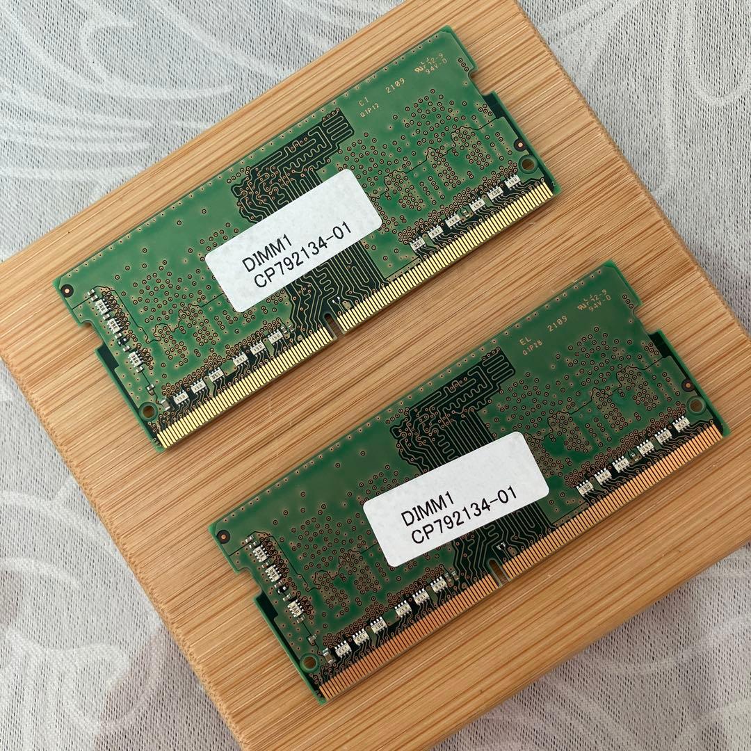 Samsung製ノートDDR4 8GBメモリ2枚　計16GB、3200AA規格