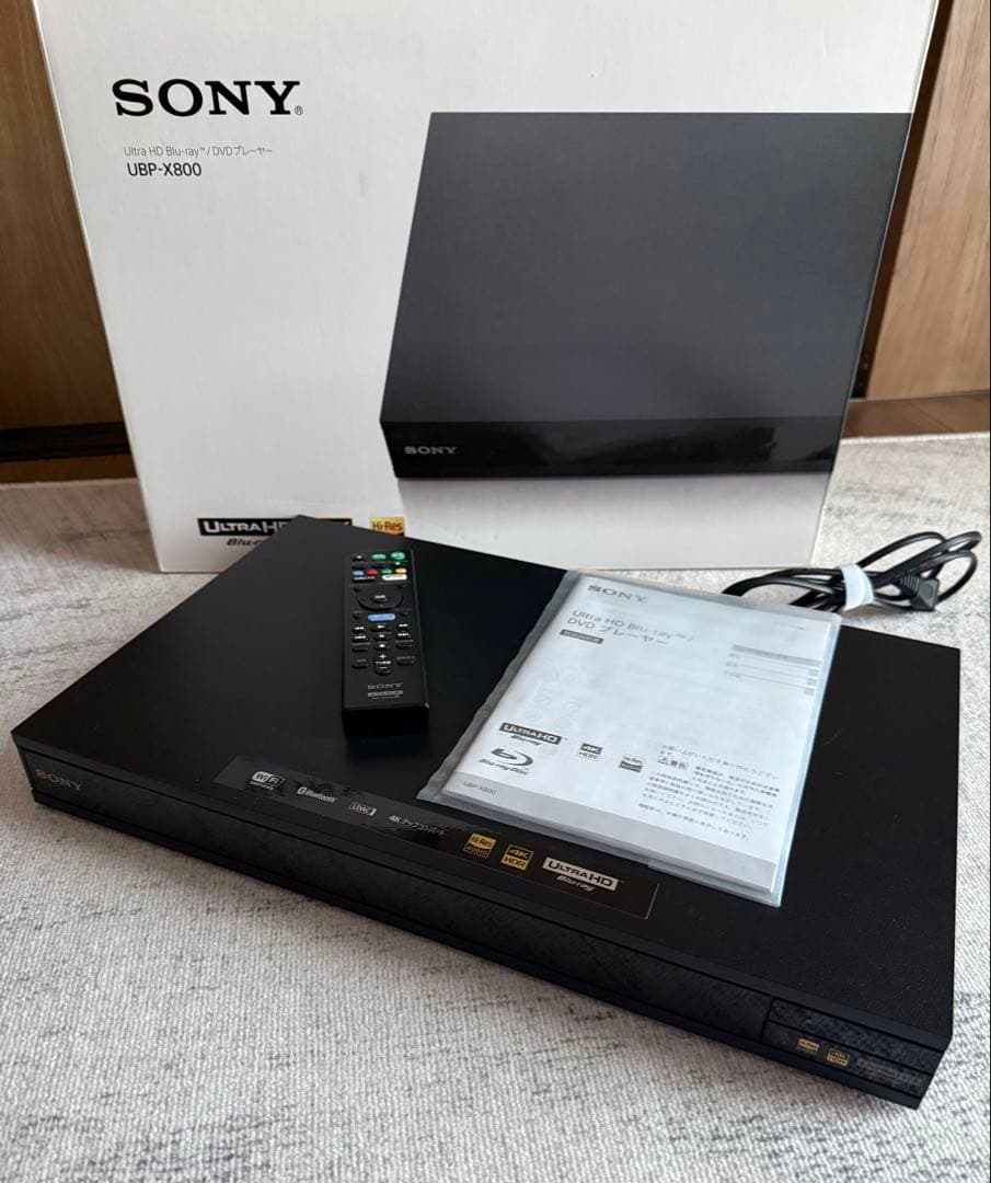SONY　ブルーレイディスク/DVDプレーヤー　UBP-X800 取説・箱あり