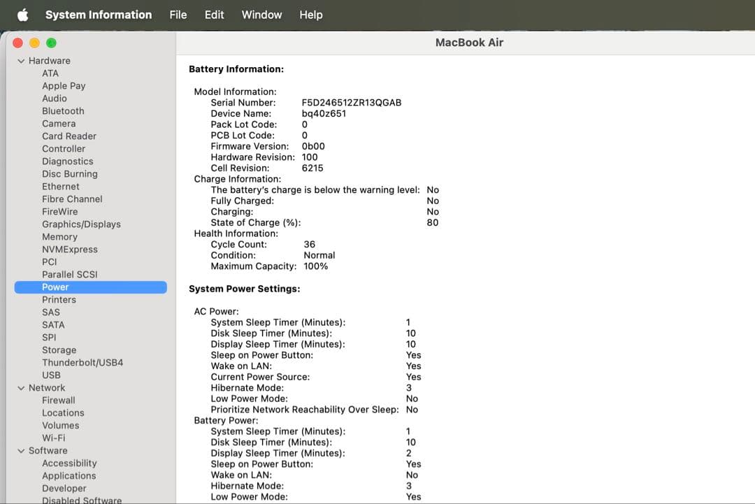 Apple MacBook Air 13.6インチ 充電39回　そして100%