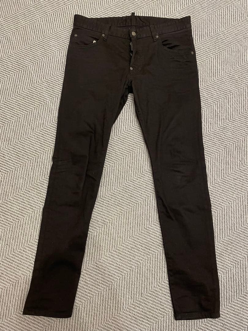 最終セールDSQUARED2 ブラックデニム supertwinyJean48