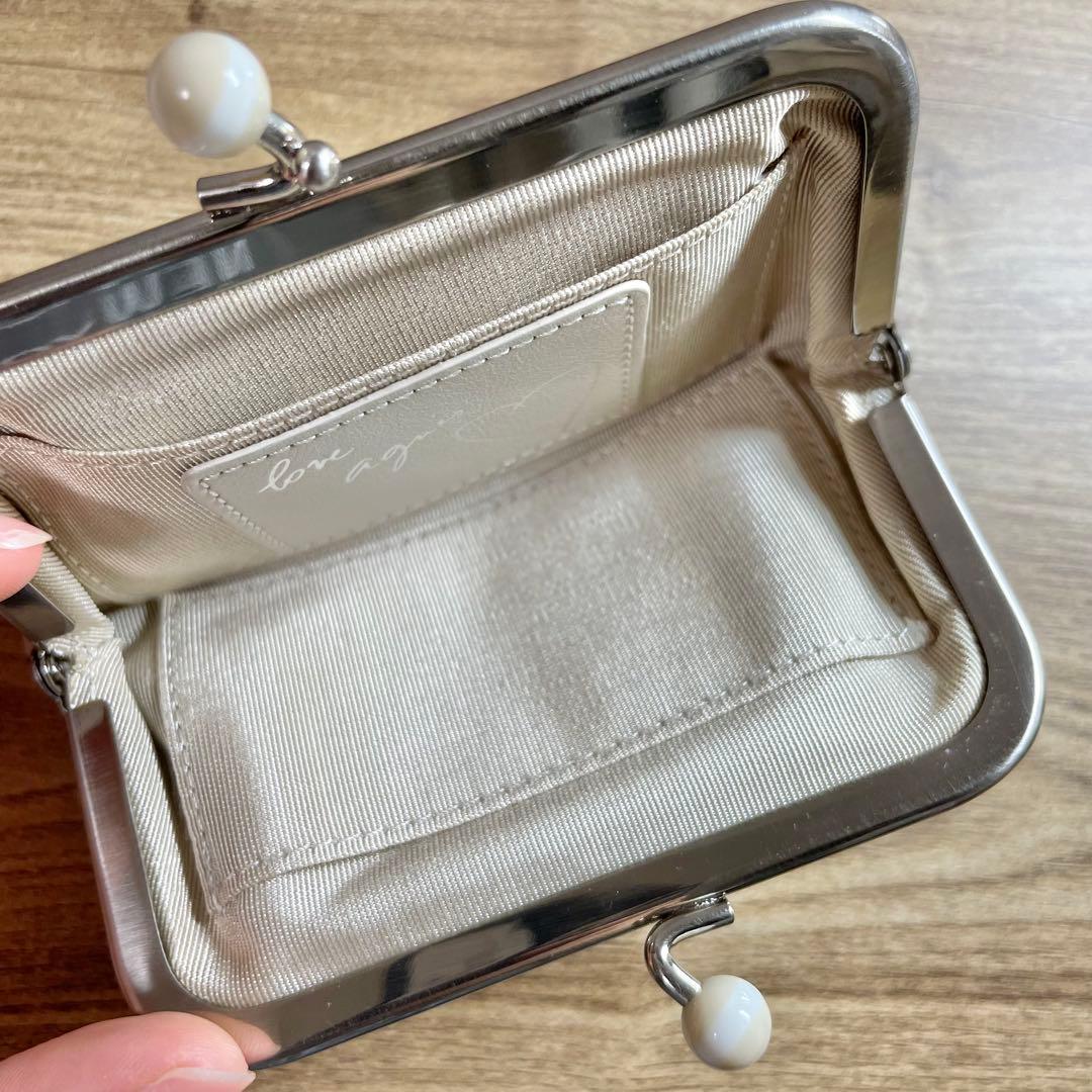 agnes b. オフホワイト(アイボリー系)がま口ケース