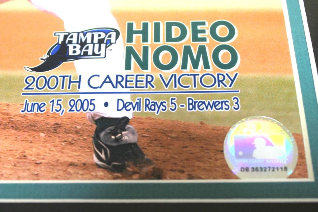 野茂英雄　タンパベイ・レイズ　日米通算２００勝記念フォトフレーム