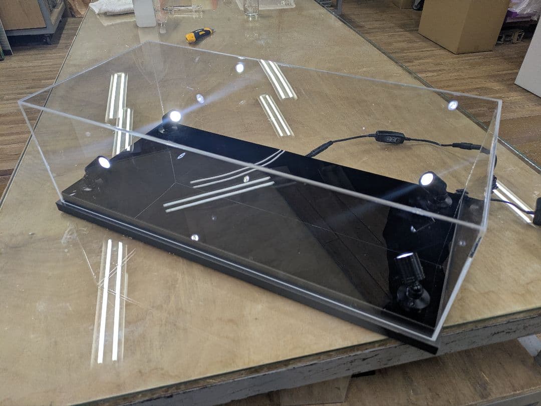 たまねこ様　アクリルショーケース　透明5面体