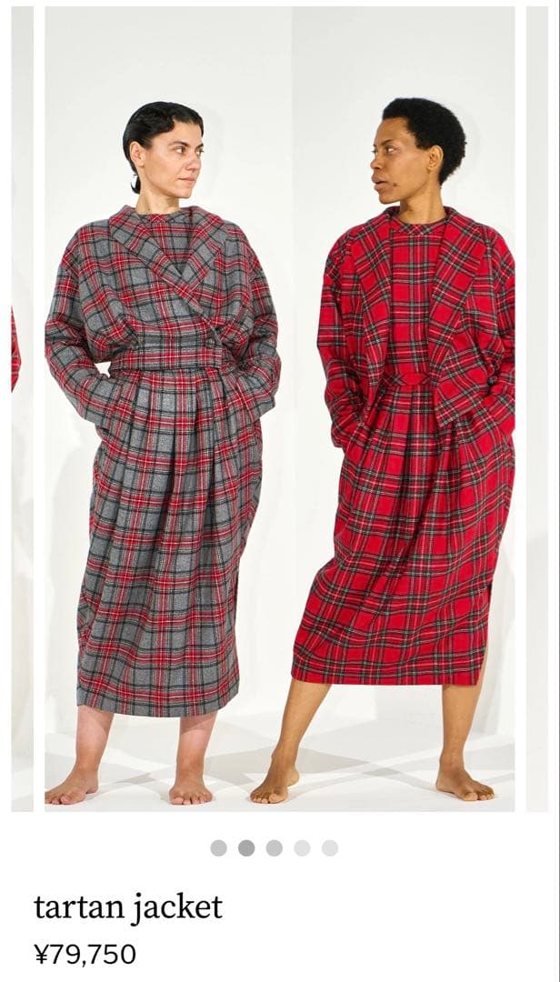 nadia tartan jacket タータン　ジャケット　グレー