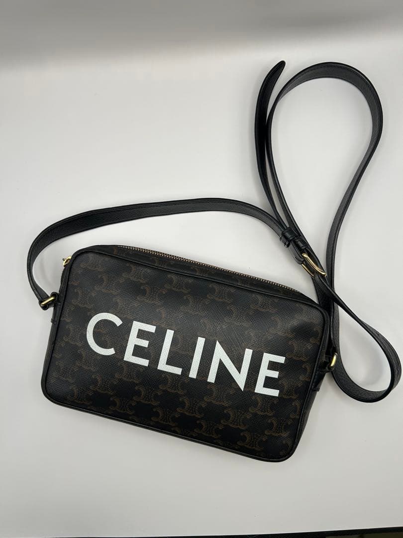 [美品]CELINE ショルダーバッグ ロゴ入り