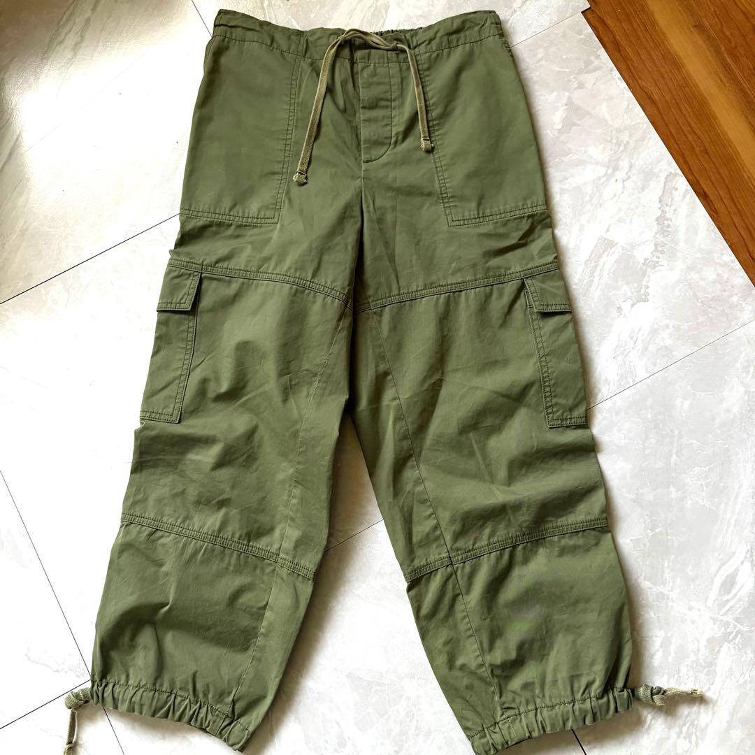 Drawer ドゥロワー　カーゴパンツ カーキ 38 ウエストゴム 日本製
