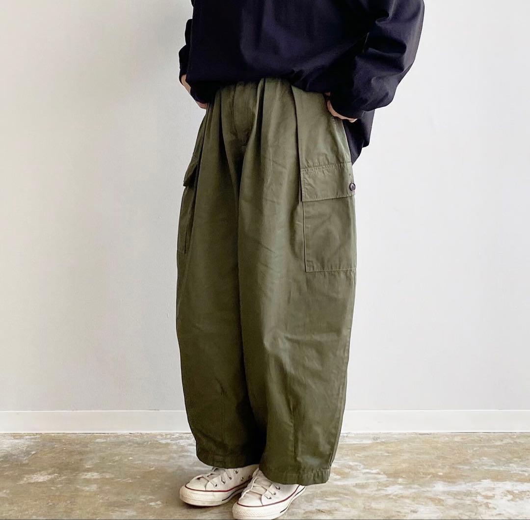 HARVESTY オリーブ　カーキ　カーゴパンツ　size 2