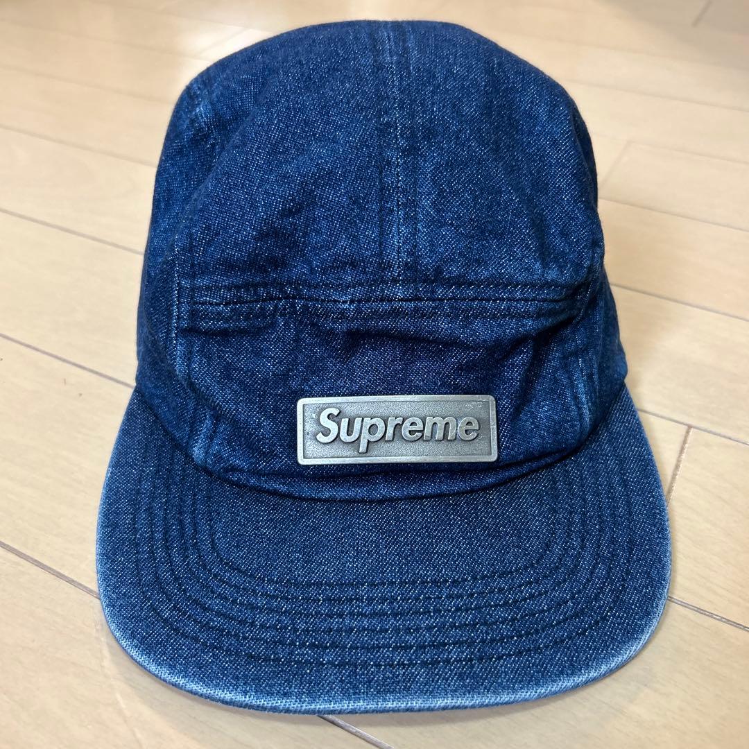 Supreme デニムキャップ バックストラップ付き