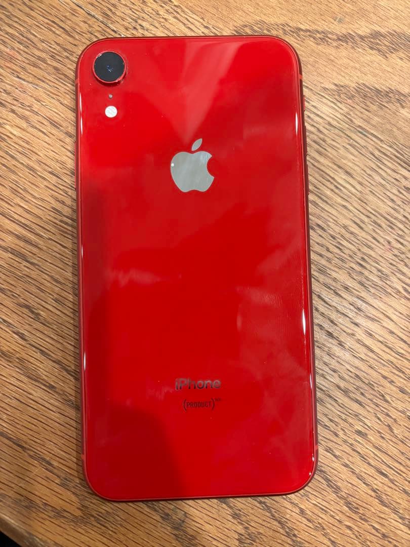 iPhoneXR 64GB ケース付【アイフェイス】レッド