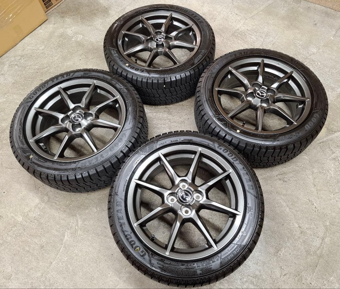 【ほぼ新品】マツダ ロードスター 純正 ホイールタイヤ 2023年 スタッドレス