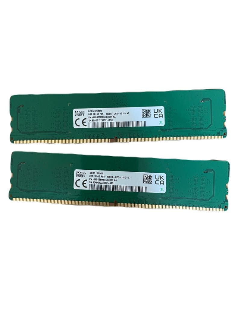 SK hynix DDR5 UDIMM 8GB PC5-4800 2枚セット